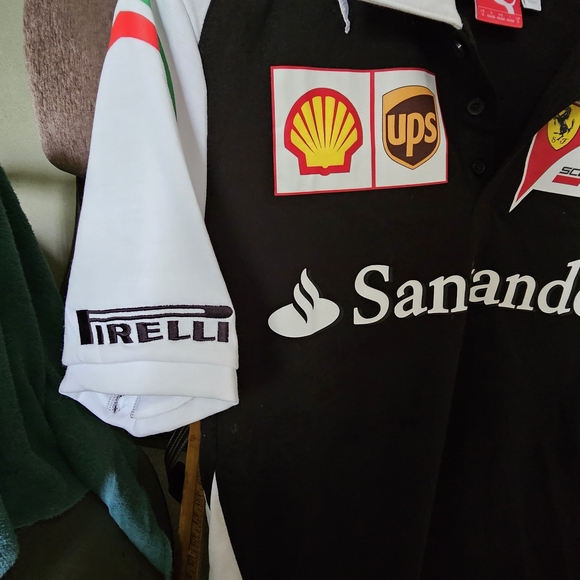 Puma Scudera Ferrari Santander Racing Polo Shirt, Black - Picture 4 of 7